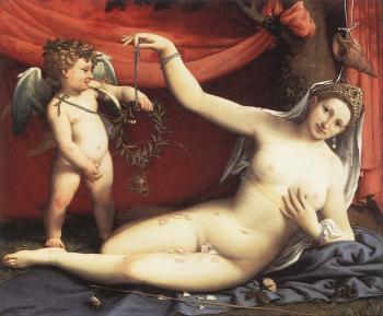 Lorenzo Lotto : Venus and Cupid